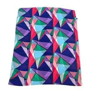 Again Trading Co pretty bold triangle print multicolored  long wrap/scarf #5G